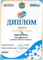 Диплом лауреата в номинации Покупки в интернете